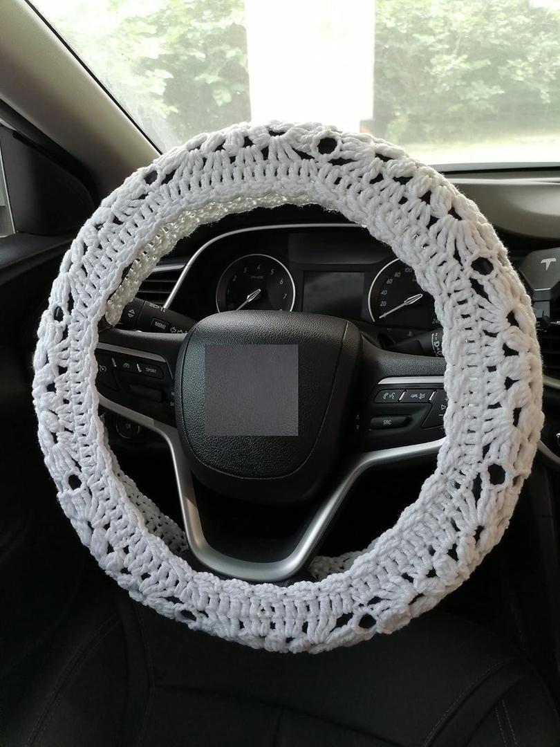 YDM Yarn Sunflower Steering Wheel Cover, Universal Fit, 14-15 inches, A Wheel Cover