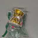 3 Inch Small Handmade Traditional Authentic Wooden & Leather Classical Indian Folk Dumroo Damroo Damaru Hand Drum Percussion Instrument Set, Decorative Collectible Showpiece World Musical Instruments (Yellow)