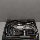 OWOFAN Kitchen Faucet with Pull Down Sprayer Brushed Nickel Stainless Steel 1 Handle Pull Out Spring Sink Faucets 1 Hole Or 3 Hole Dual Function for Farmhouse Camper Laundry Utility Rv Wet Bar