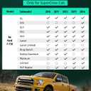 Car Floor Mats for Ford F150: 2010-2014 SuperCrew/Crew Cab BucketSeat, All Weather Rubber Truck Floor Liners for F-150 Accessories 2011 2012 2013, Custom Fit Front Rear Carpet for Pickup, 3PCS, Black