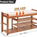 PETKABOO Shoe Rack Bench with Cushion 39.4, Shoe Rack for Front Door Entrance, Shoe Bench with Storage for Entryway Hallway Bedroom Living Room