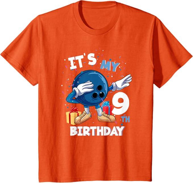 11 Years Birthday Bowling Striking 11th Birthday Kids Girls T-Shirt, Large
