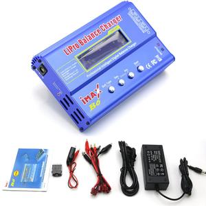 IMAX B6 80W Lipo Battery Balance Charger 6A Discharger, RC Hobby Lipo NiMh Li-ion Ni-Cd Digital Lipro Balance Charger Discharger + AC Power 12V 5A Adapter for Rc Car RC Hobby (Blue)