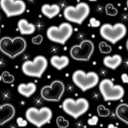 LYCGS 8x6ft Black Heart Backdrop 90s Backdrops for Photoshoot Valentines Decor Banner Birthday Props X-14