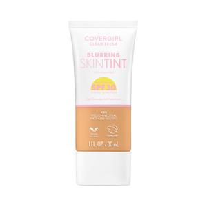COVERGIRL Clean Fresh Blurring Skin Tint with SPF 30, 430 Medium Neutral, Liquid Foundation, Soft Matte Finish, Smooths, Brightens, Blurs Pores, Mineral Sunscreen, Vegan Formula (1 Fl Oz (Pack of 1))