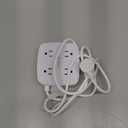 6 Ft Surge Protector Power Strip - 8 Widely Outlets with 4 USB Ports, 3 Side Outlet Extender with 6 Feet Extension Cord, Flat Plug, Wall Mount, Desk USB Charging Station, ETL,White