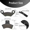 Brake Pads Front and Rear for Polaris Sportsman 500 4x4 HO 400 335 Scrambler 400 500 Trail Blazer 250 400 Magnum 325 500 Trail Boss 325 Xpedition 325 425 Xplorer 250 400 Diesel 455 Sport 400