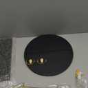 Key Holder for Wall Decorative with Shelf and Hooks, Mail Organizer Wall Mount with Sunglasses Holder, Circular Design Entryway Key Rack Hanger, Rustic Home Decor (black&gold)