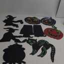 7 PCS Halloween Pumpkin Witch Yard Signs,Witch Outdoor Scary Decor for Halloween Party Holiday Indoor Outdoor Garden Lawn Yard Decorations