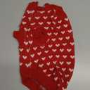 Dxhycc Dog Knitted Sweater Dog Heart Sweater Puppy Sweater Warm Soft Pet Holiday Clothes for Small Cats and Dogs (Red, S)