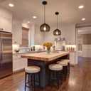 Ayshwill Dec Black Woven Boho Chandelier Wicker Rattan Dome Pendant Light Fixture for Dining Room Bedroom Kitchen Island (Bulb Included)