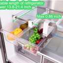 Yatmung 2 Pack Extra-Large Deli Drawer Organizer for Refrigerator Pull Out - Fridge Drawer Organizer and Storage Containers - Meat, Cheese, Produce, Sliding - Fridge Organization Bin