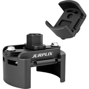 2PCS Universal Adjustable Oil Filter Wrench 60-80 mm & 80-105 mm, Oil Filter Removal Tool with Auto-Clamp Spring, 1/2" Drive Cap Wrench Set with Non-Slip Jaws, Fits Small to Heavy Duty Spin-on Filters