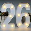26th Birthday Decorations for Women, 26th Party Decor for Men, Light Up Numbers 26 Centerpieces Table Sign, 26 Birthday Supplies Gifts for Her & Him