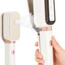 Handheld Press Steamer for Clothes, 3-in-1 Mini Travel Press Iron, 180 Rotatable, 1000W 15s Fast Heat-Up, Portable Garment Wrinkle Remover for Collars & Cuffs (Beige)