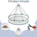 24 Inch Large Bird Seed Catcher Tray for Hanging Bird Feeder Platform, Birds Feeder Trays with Adjustable Hanging Hoop for Outdoor Garden Lawn