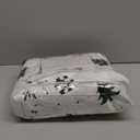 Viviland Christmas Holiday Duvet Cover Queen Size, Deer Zipper Closure Duvet Cover Set, Soft Microfiber Snowflake Printed Bedding Set with 4 Ties