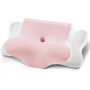 Cervical Pillow for Neck Pain Relief - Cooling Ergonomic Dual-Sided Orthopedic Neck Pillow with Ice Silk Pillowcase, Breathable Memory Foam Contour Pillow for Side, Back, Stomach Sleepers