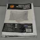 4 Pack 100% Brushed Microfiber Pillow Protector Shams (White, Standard)