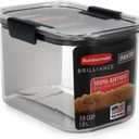 Rubbermaid Brilliance Pantry Airtight Food Storage Container, BPA-Free 7.8 Cup, Ideal for Brown Sugar - Efficient, Leak-Proof and Dishwasher-safe