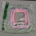 ZOCONE 3Pcs 3 Size Square Embroidery Hoops, ABS Plastic Embroidery Hoops Cross Stitch Hoops Embroidery Frames for Sewing, Needlework, Embroidery Projects (Size-3", 4.3", 6.5")