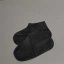 Waterproof Shoe Covers 2 Pairs,Rain Shoe Covers Reusable Silicone Non Slip Shoe Covers for Outdoor,Rain Shoe Covers for Women and Men (Black, Small) (S (Kids 3-5 year))