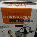 Healnitor 150W Electric Citrus Juicer Squeezer with 2 Cones, Stainless Steel Quiet Orange Juice Extractor Machines for Lime Grapefruit Lemon, Detachable Design