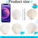 36 PCS Clam Shells for Crafts,2.4''-2.8'' Natural Scallop Shells,Large Seashells for Crafts,Themed Party and Home Decor