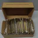 Ravinte 30 Pack Solid 5 Inch Square Cabinet Handles - Brushed Brass Drawer Pulls - Kitchen Hardware and Handles (5" Hole Center)