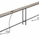 SUPERJARE Sofa Table with 2 Power Outlets and USB-C Ports, 5.9 Inch Narrow Console Table with Storage, Extra-Long, for Entryway Hallway Couch Behind Sofa, Small Spaces (Oak, 5.9"D x 110.2"W x 29.7"H)
