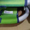 Tommy Bahama 5-Position Classic Lay Flat Backpack Beach Chair with Cooler and Cup Holder, Portable Folding Beach Chair for Tanning, Blue/Green