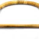 4pcs Purse Handles D Shaped Wood Handbag Handles Ring Replacement for Handcrafted Handbag DIY Bags Accessories (Random Color)