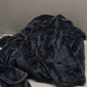 Fleece Blanket Queen Size for All Season 350GSM - Premium Lightweight Anti-Static Throw for Queen/Full Size Bed Extra Soft Brush Fabric Warm Sofa Thermal Blanket 90" x 90"(Dark Gray Queen)