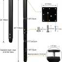 QLLY Adjustable Square Table Leg, 24-40 inch, 60-100cm, Home Office Custom DIY Table Legs, Furniture Leg Set (4, Black)