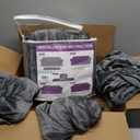 WEERRW 4 Pieces Velvet High Stretch Couch Covers for 3 Cushion Sofa Slipcovers, Washable Furniture Protector with Non Slip Elastic Bottom, Feature Soft and Thick Plush Fabric, Dark Grey, Large