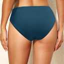 Talisea Women Full Coverage Bikini Bottoms - Mid Rise Bathing Suit Ruched Swim Bottom Swimsuit Swimwear, L