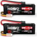 HOOVO 11.1V 80C 5200mAh 3S LiPo Battery with Tracxas Plug for RC Car RC Truck RC Boat Hobby (2 Packs)
