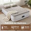 YENING Full Size Air Mattress with Built in Pump Raised Double Blow up Bed Inflatable Camping Airbed Electric 18 Inch Tall Grey
