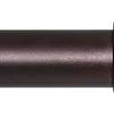 Curtain Rods for Windows 28 to 144 Inches Adjustable 1 Inch Diameter Decorative Single Window Curtain Rod Set with Rounded Cap design Finials, Bronze