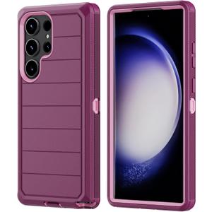 Rugged Protective Phone Case for Samsung Galaxy S23 Ultra Shockproof, high Impact Purple