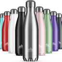 Mont-Clair Stainless Steel Water Bottle, Vacuum insulated - BPA Free, 12h Hot & 24h Cold Drinks, Metal Water Bottle 17 oz Leakproof, Ideal for Adult, Kids, Running - Silver