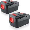 VANTTECH 2Packs HPB14 Ni-MH Battery Replacement for Black and Decker 14.4V 4.8Ah Battery Firestorm FSB14 FS140BX A1714 499936-34 499936-35 BD1444L HPD14K-2 CP14KB HP146F2 CDC140AK HP148F2R