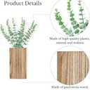 Dahey 2 Pack Wood Wall Planter Vase with Artificial Eucalyptus Farmhouse Wall Hanging Decor Pocket Planter for Indoor Fake Plants Greenery Flowers, livingroom Bedroom Kitchen Home Office Decoration