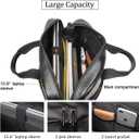 Augus Vintage Leather Briefcase for Men 15.6 Inch Laptop Computer Bag Retro Messenger Crossbody Shoulder Bag | Vintage Leather