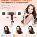 Selfie Stick Phone Tripod - 71 inch Tall Cell Phone Holder with Detachable Wireless Remote and 2 LED Lights for Recording, Video and Picture, Phone Stand for iPhone, Android, Camera & Gopro