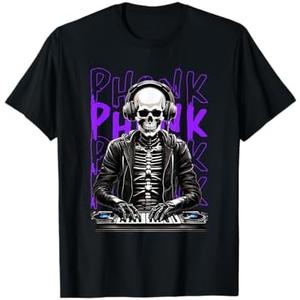 Phonk aesthetic DJ skeleton T-Shirt Size XXXL