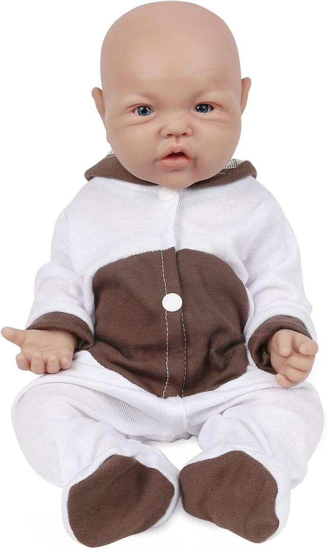 Vollence 17 Inch Full Silicone Baby Doll That Looks Real - Not Vinyl Material, Reborn Lifelike Girl