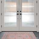 Washable Entryway Runner Area Rug : 2x3ft Stain Resistant Small Entry Rug Boho Doorway Throw Rug Non Slip Laundry Room Floor Carpet for Bedroom Bedside Kitchen Indoor Home Decor Doormat (2ft x 3ft (Rectangular), Coral-pink)