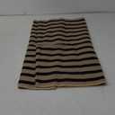 OJIA Front Door Mat Outside Entrance 24"x35" Front Door Rug Washable Porch Rug Woven Striped Outdoor Rugs Entryway Rugs Indoor Small Area Rug for Kitchen Entry Bathroom, Tan/Black