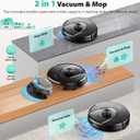 Tikom Robot Vacuum and Mop, 6000Pa Robotic Vacuum Cleaner with Self-Emptying Base, 90 Days Capacity, LiDAR Navigation, Home Mapping, Ideal for Pet Hair, Hard Floors, Carpet (L8000 Plus)